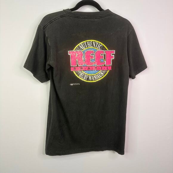 Vtg 00s y2k Hawaii Mens medium Surf REEF Single Stitch tee - Picture 1 of 6